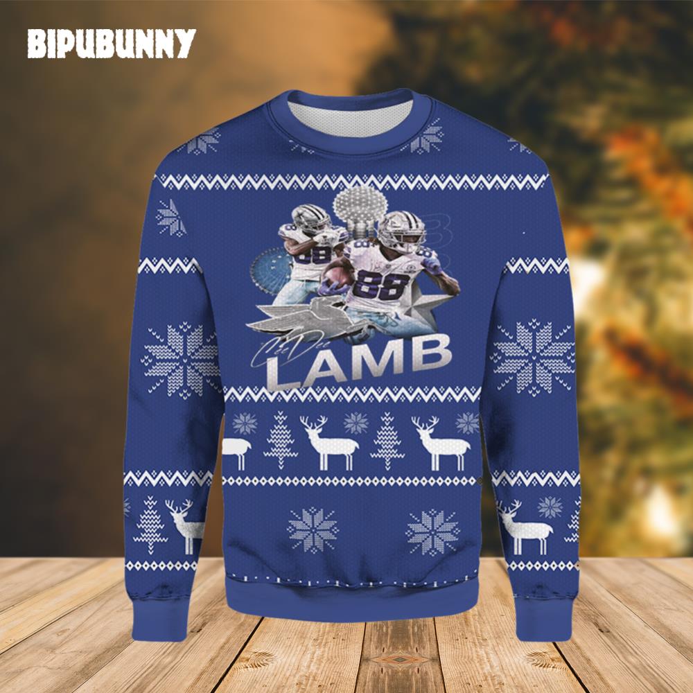 Ceedee Lamb Dallas Cowboys Ugly Christmas Sweater- Best Christmas Gifts 2023