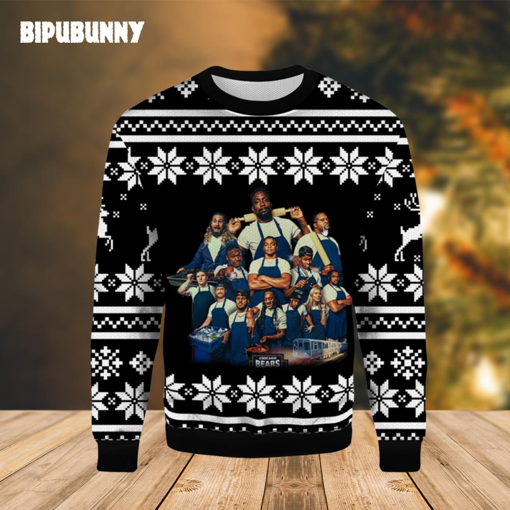 Chicago Bears Hot off the gril Ugly Christmas Sweater- Best Christmas Gifts 2023