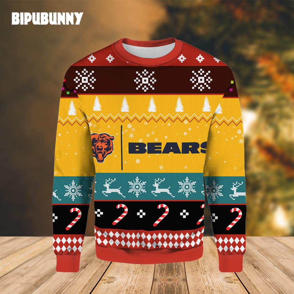 Chicago Bears Logo Ugly Christmas Sweater- Best Christmas Gifts 2023