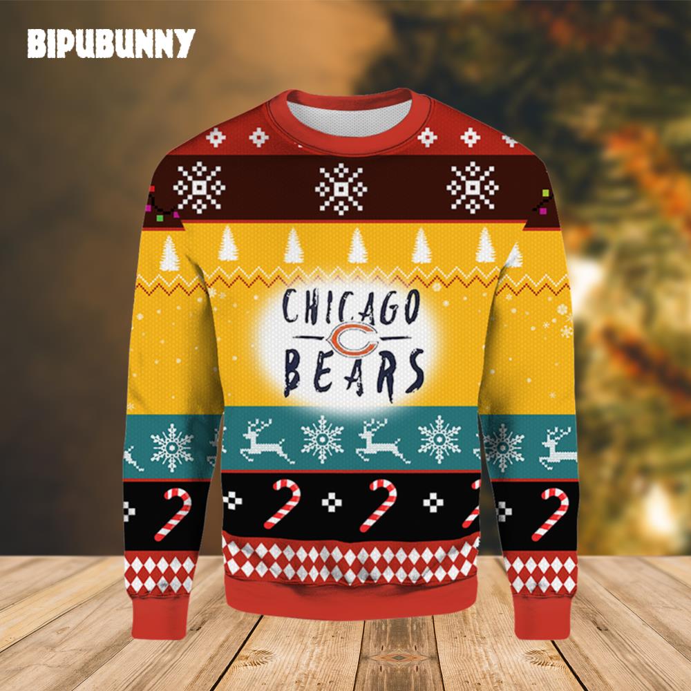 Chicago Bears Ugly Christmas Sweater With Lights- Best Christmas Gifts 2023