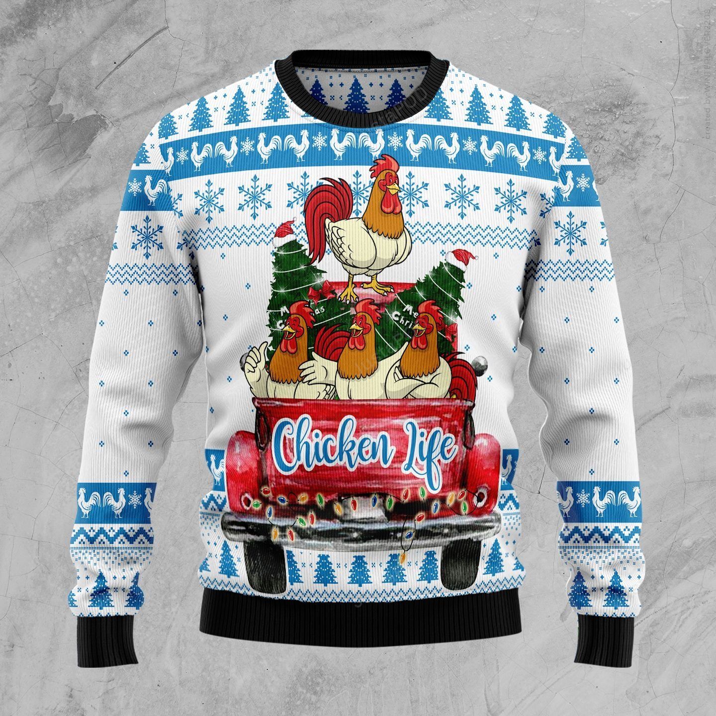 Chicken Life Christmas Ugly Sweater- Best Christmas Gifts 2023