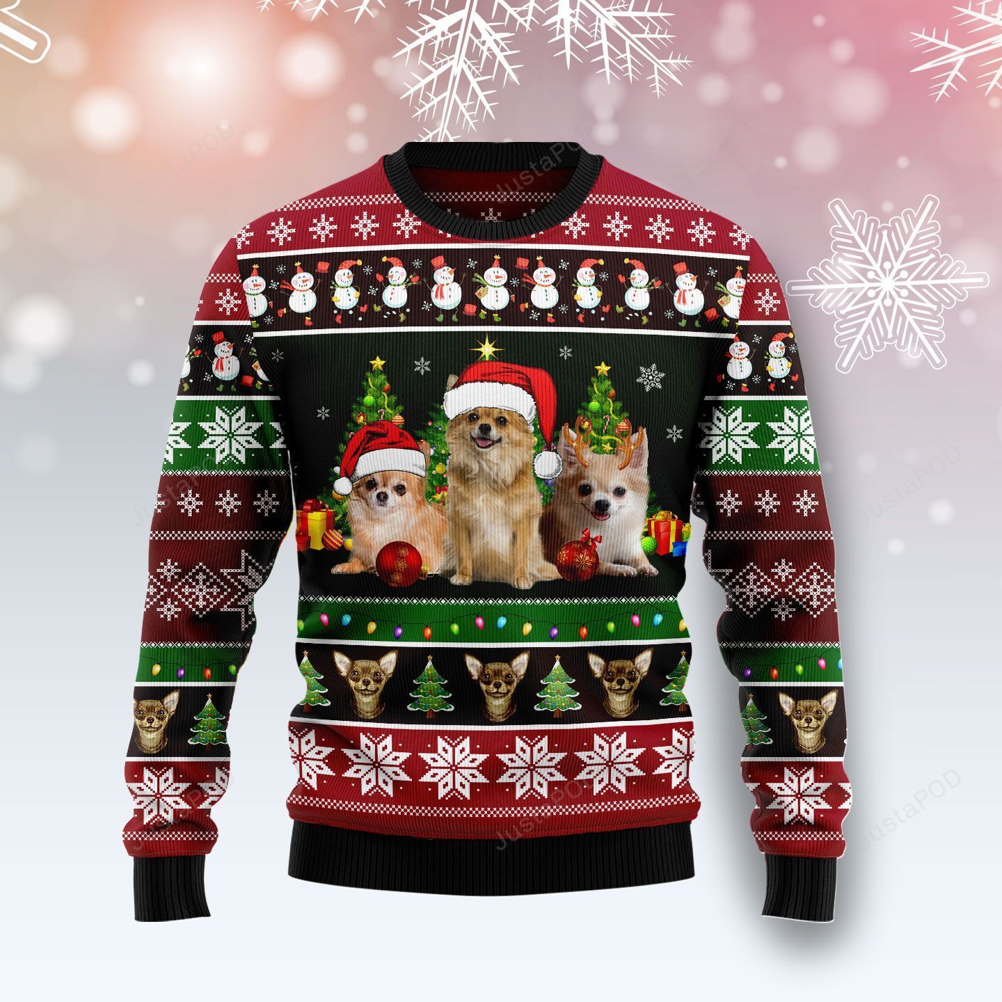 Chihuahua Group Beauty Christmas Ugly Sweater- Best Christmas Gifts 2023