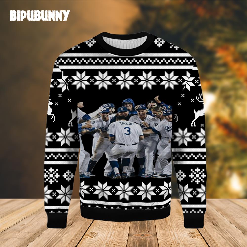 Chris Taylor Dodgers Ugly Christmas Sweater- Best Christmas Gifts 2023