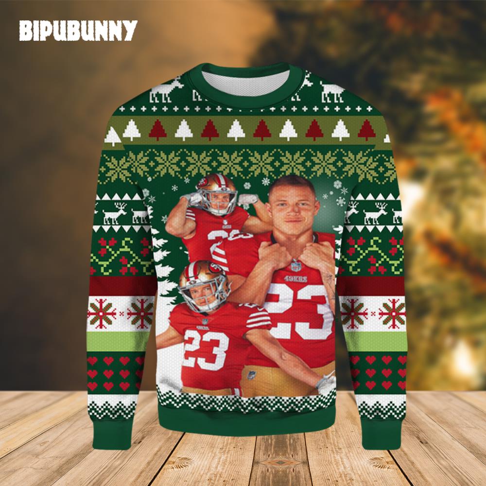 Christian McCaffrey San Francisco 49ers Ugly Sweater- Best Christmas Gifts 2023