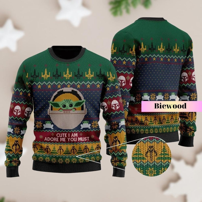 Christmas Baby Yoda Christmas Sweater