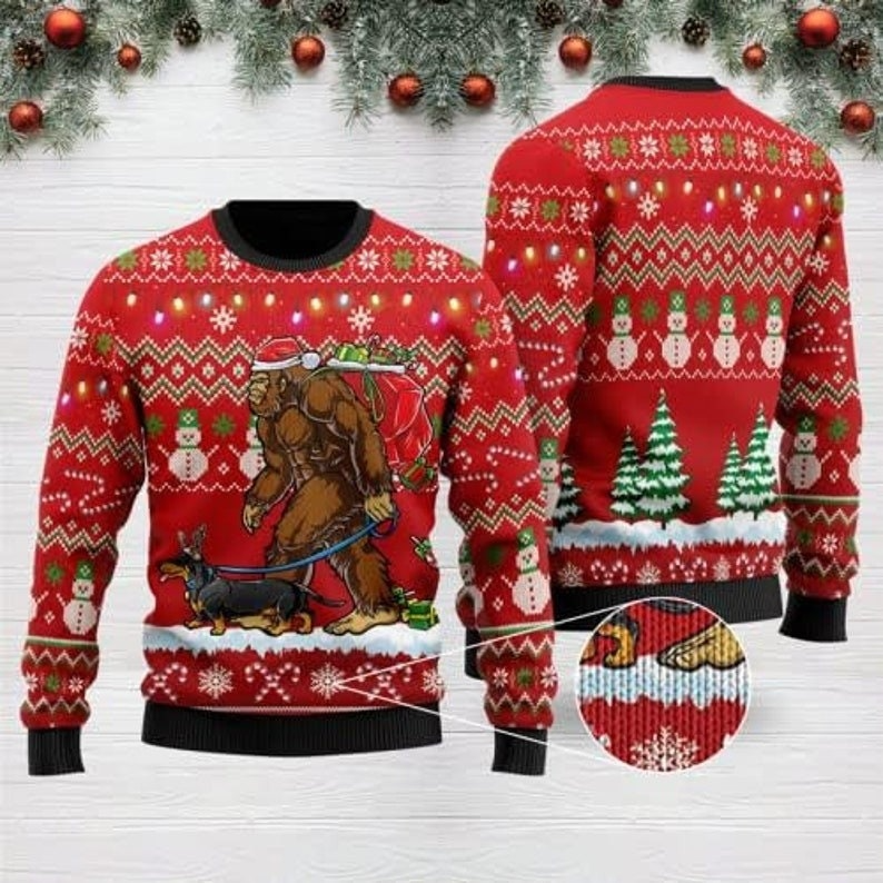 Christmas BigFoot Ugly Sweater