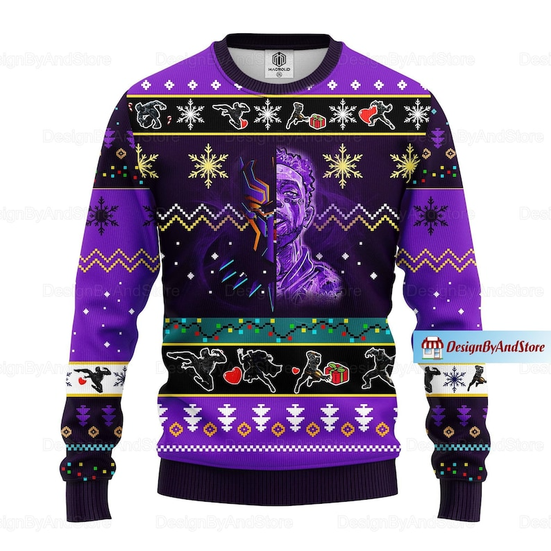 Christmas Black Panther Ugly Christmas Sweater