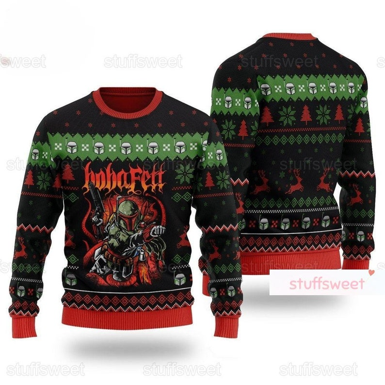 Christmas Boba Fett Star Wars Holiday Ugly Christmas Sweater