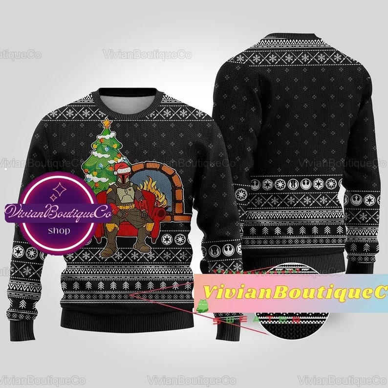 Christmas Boba Fett Ugly Christmas Sweater 2