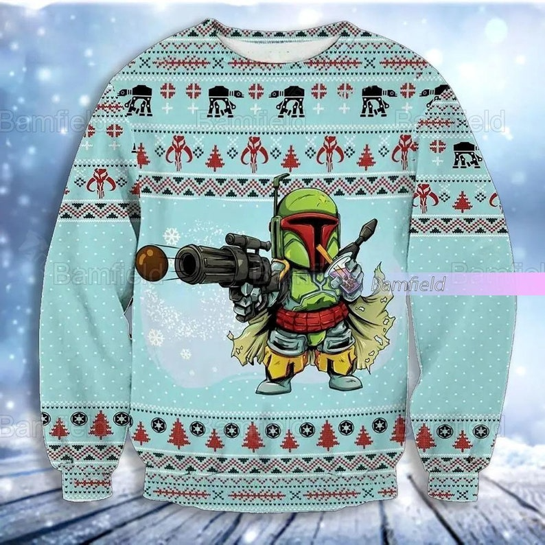 Christmas Boba Fett Ugly Christmas Sweater