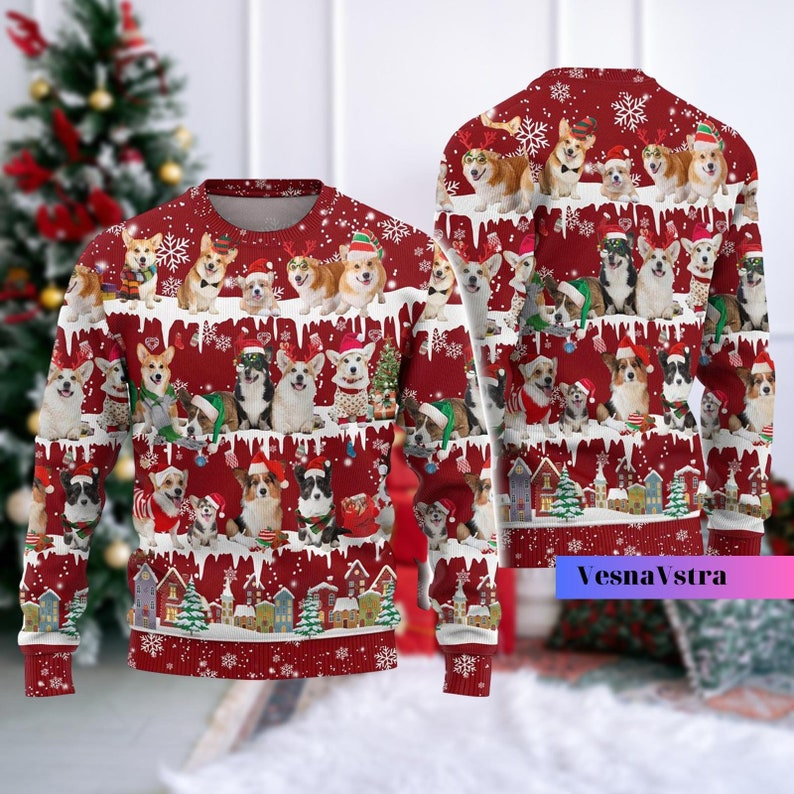 Christmas Corgi Ugly Christmas Sweater