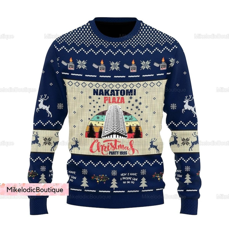 Christmas Die Hard Ugly Sweater Nakatomi Plaza