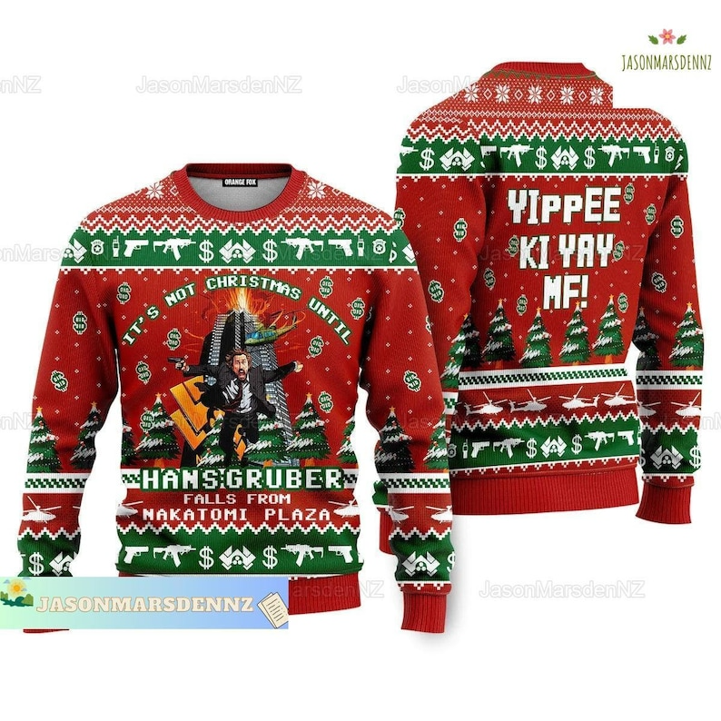 Christmas Hans Gruber Ugly Christmas Sweater