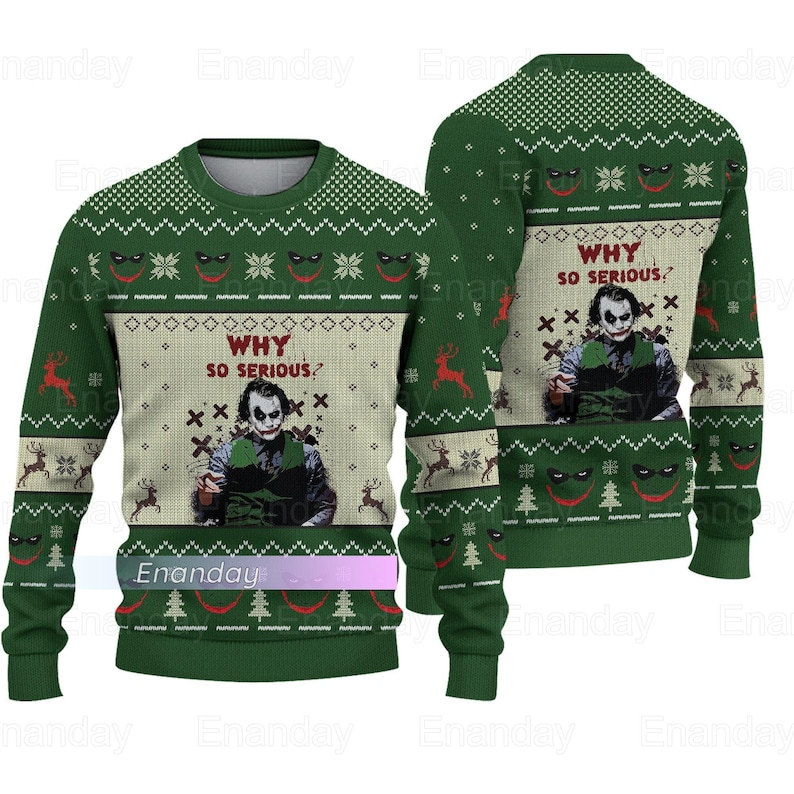 Christmas Joker Why So Serious Ugly Christmas Sweater