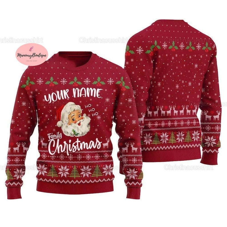 Christmas Santa Claus Ugly Sweater