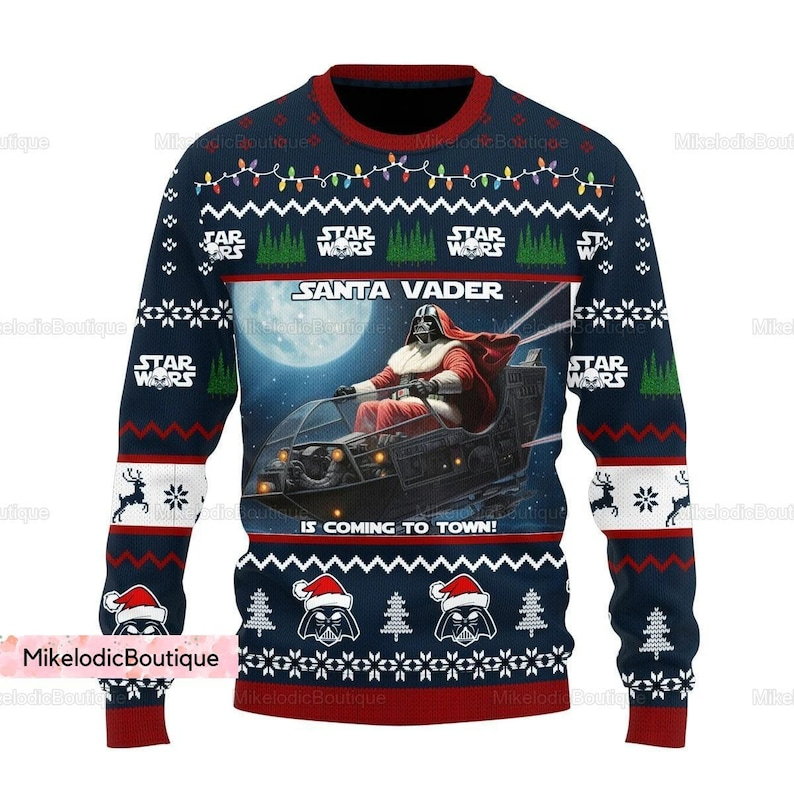 Christmas Star Wars Ugly Sweater, Darth Vader Xmas Sweater