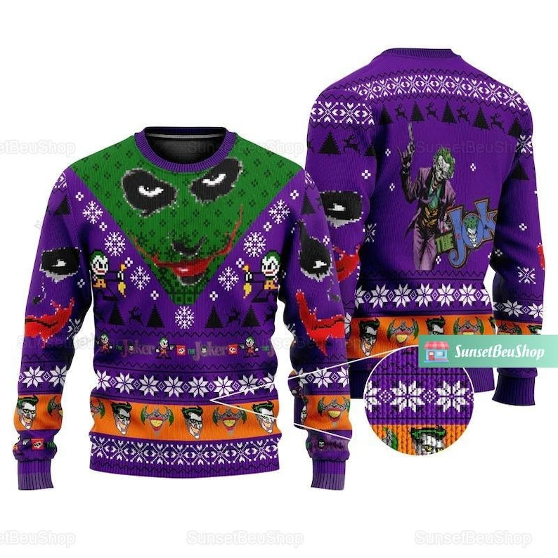 Christmas The Joker Horror Movie Christmas Sweater