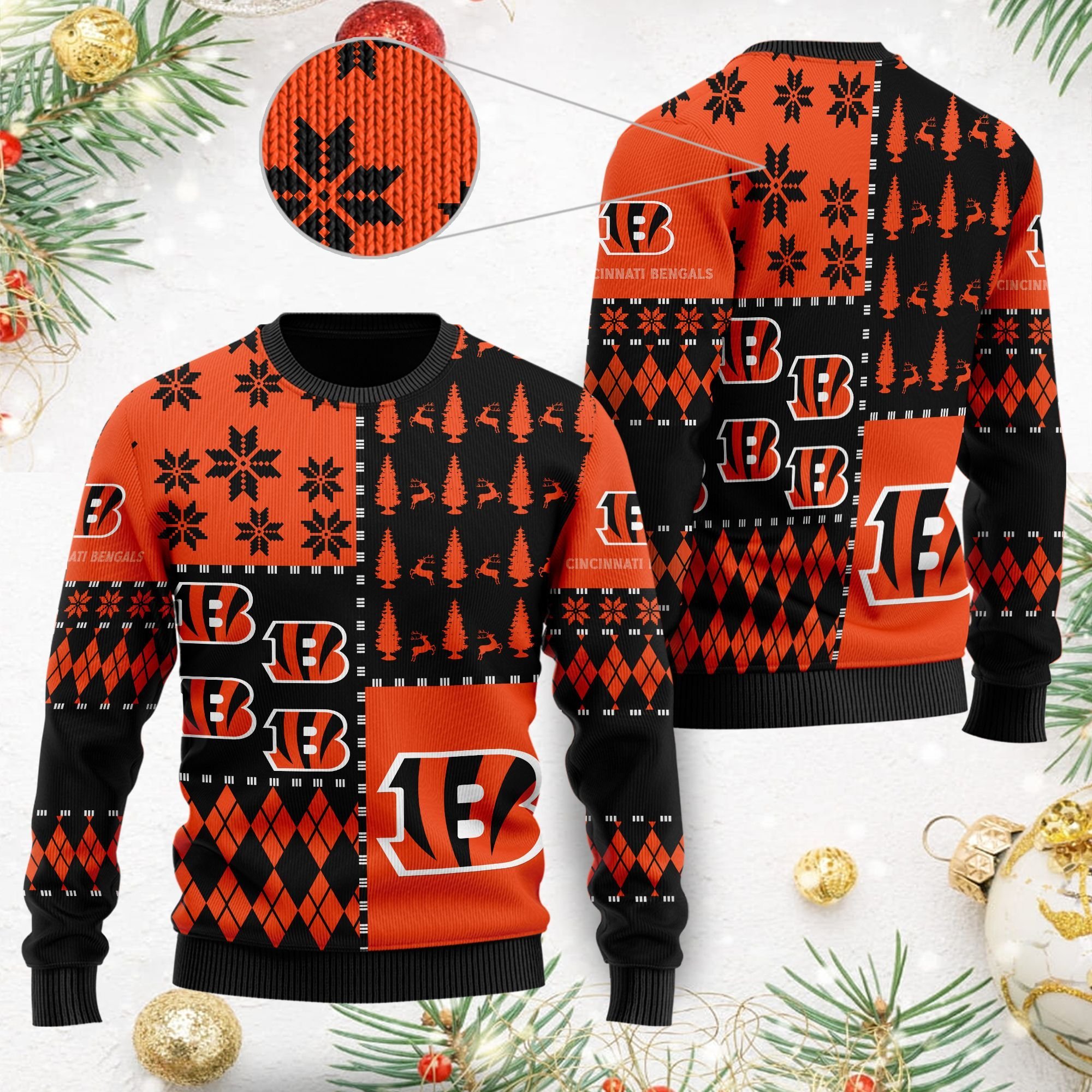 Cincinnati Bengals American Football Christmas Ugly Sweater- Best Christmas Gifts 2023