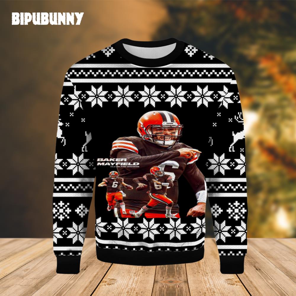 Cleveland Browns Baker Mayfield Ugly Sweater