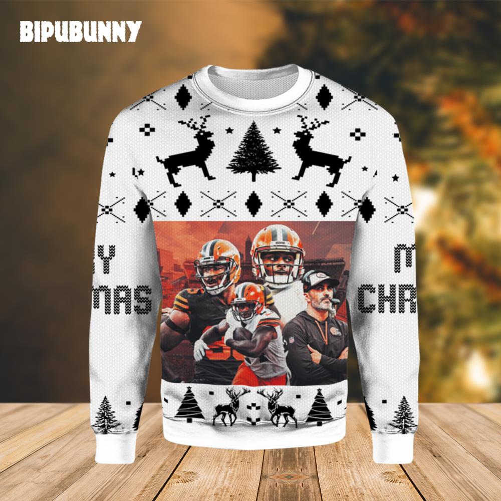 Cleveland Browns Deshaun Watson Kevin Stefanski Ugly Sweater