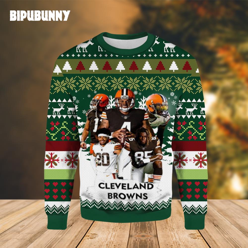 Cleveland Browns Football Team Roster Ugly Sweater