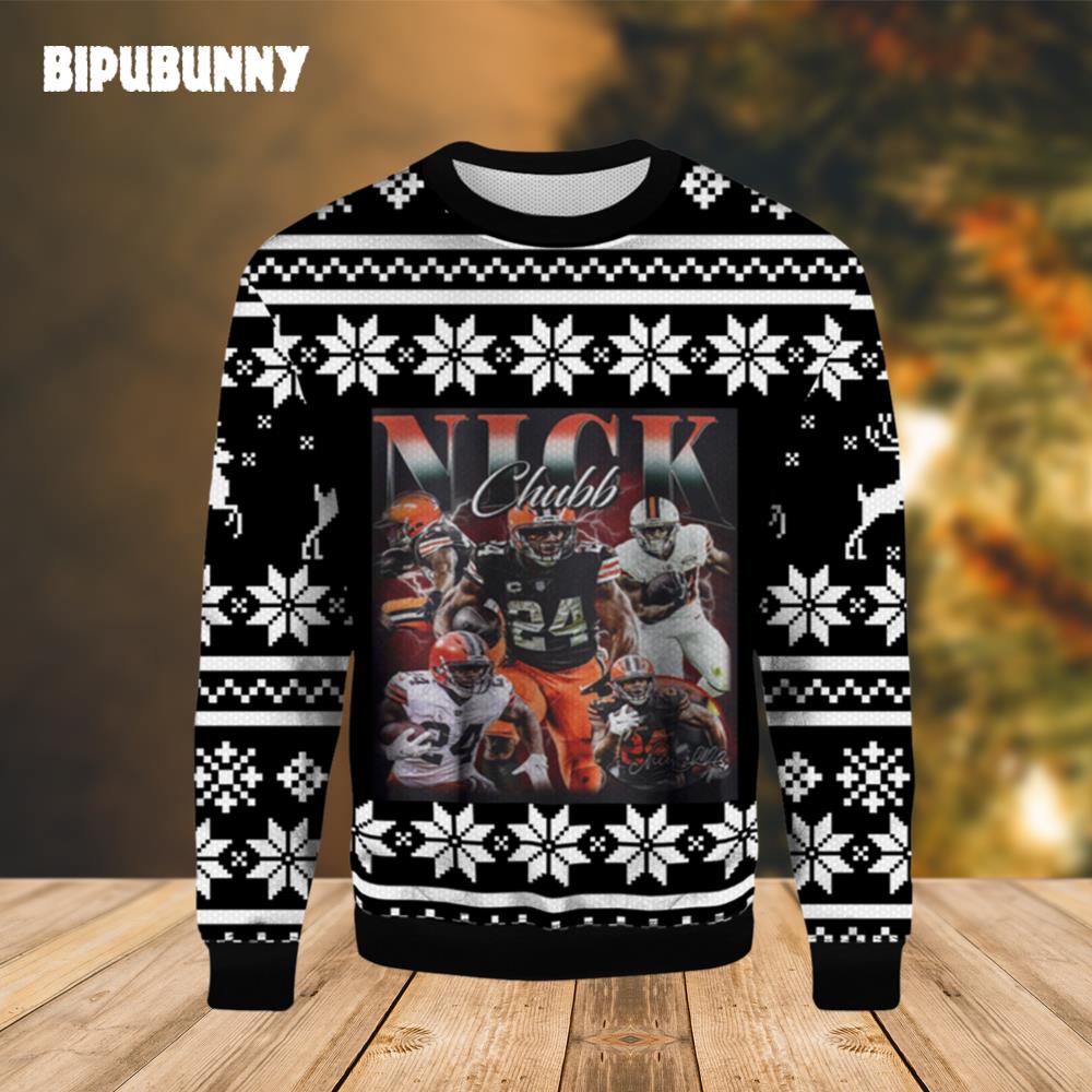 Cleveland Browns Nick Chubb Ugly Sweater