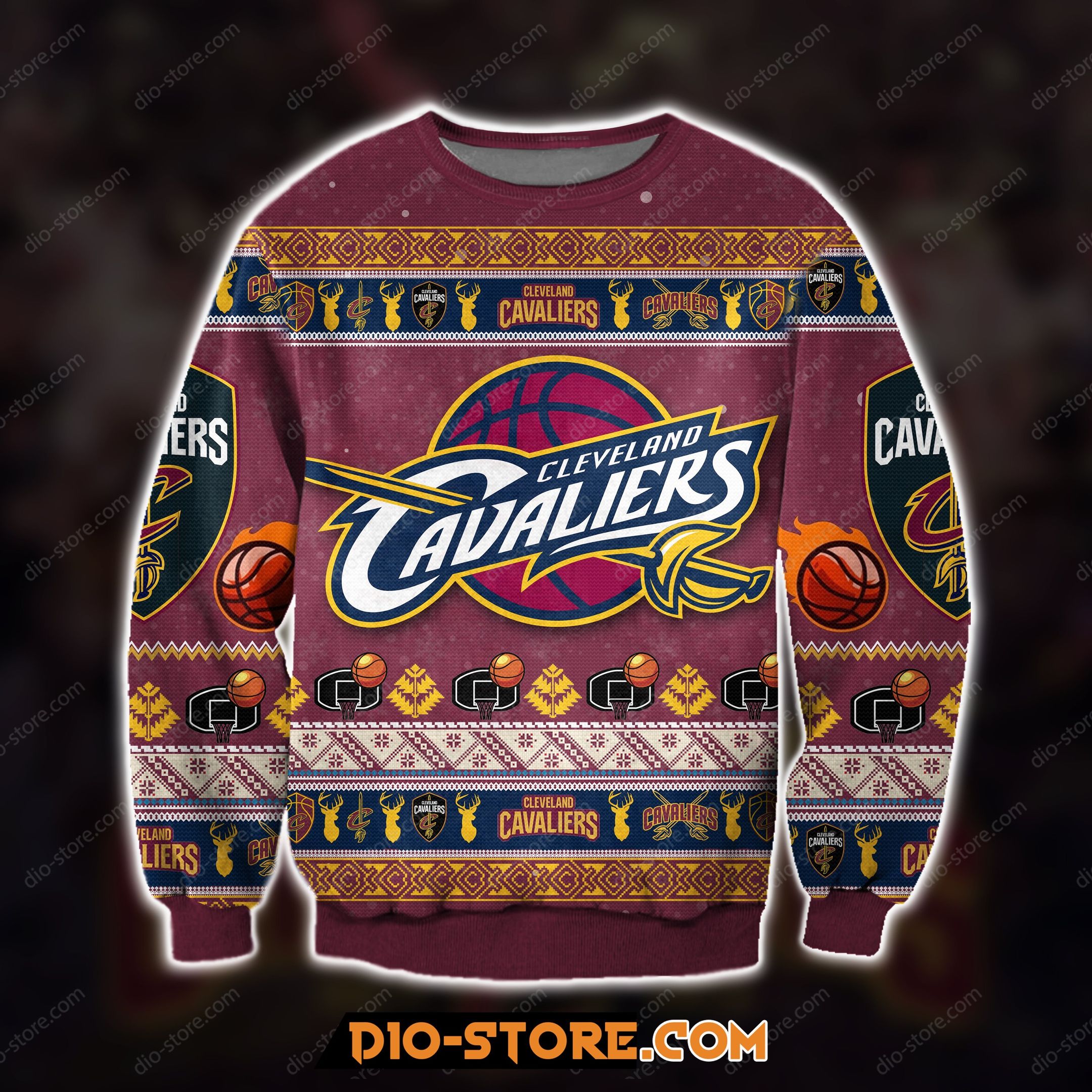 Cleveland Cavaliers Basketball Christmas Ugly Sweater- Best Christmas Gifts 2023