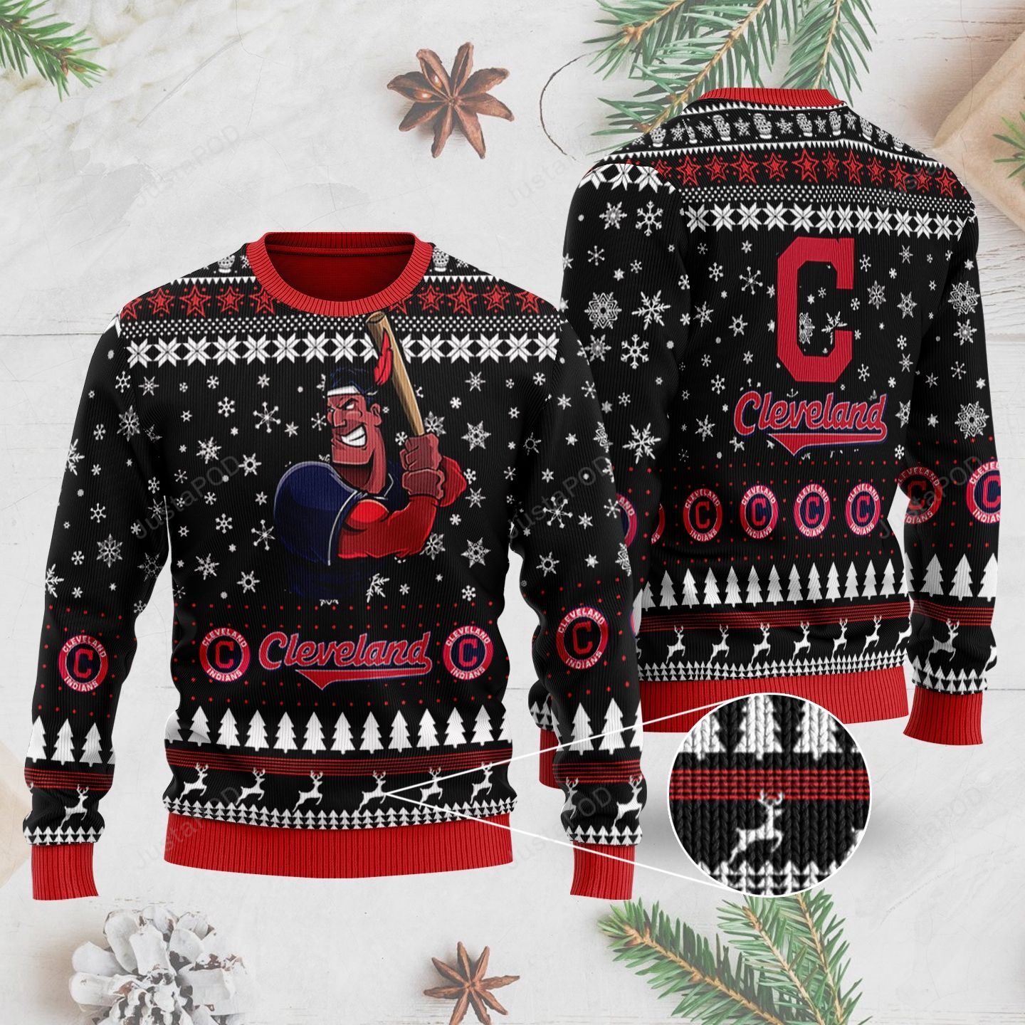 Cleveland Indians Christmas Ugly Sweater- Best Christmas Gifts 2023