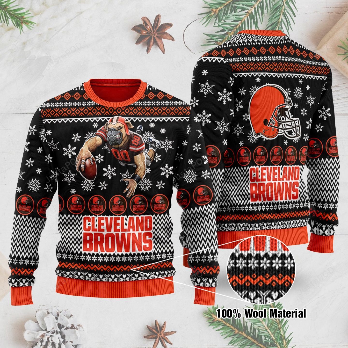 Cleverland Browns Christmas Ugly Sweater- Best Christmas Gifts 2023