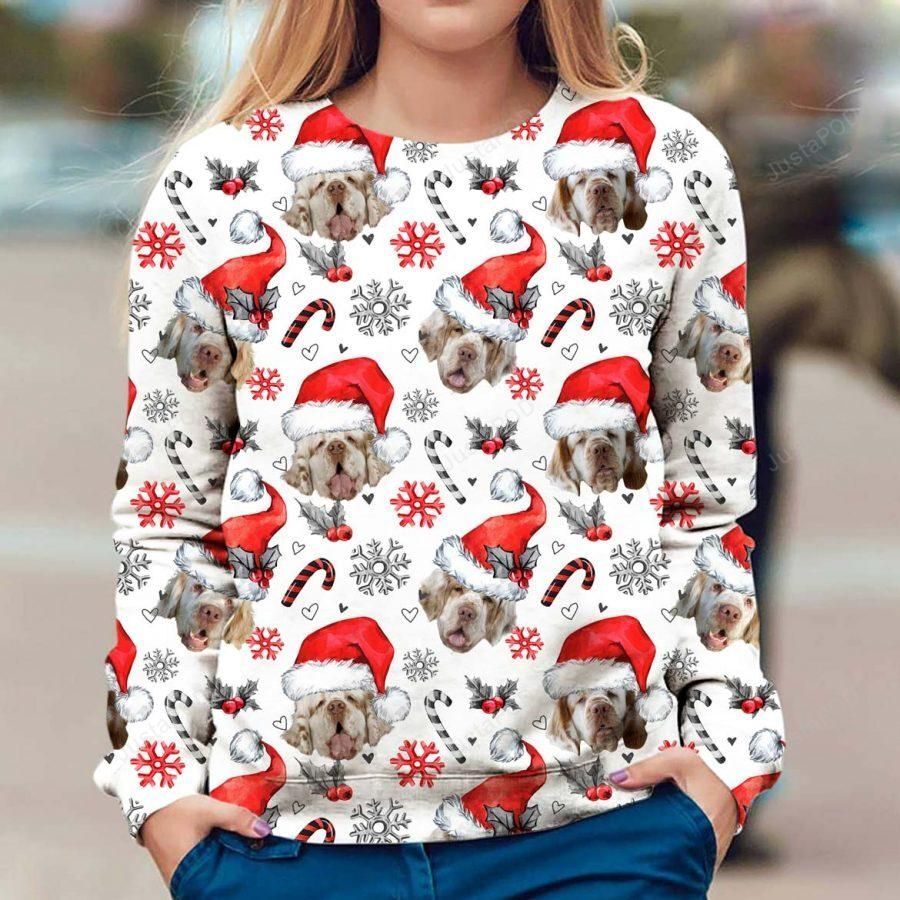 Clumber Spaniel Christmas Ugly Sweater- Best Christmas Gifts 2023