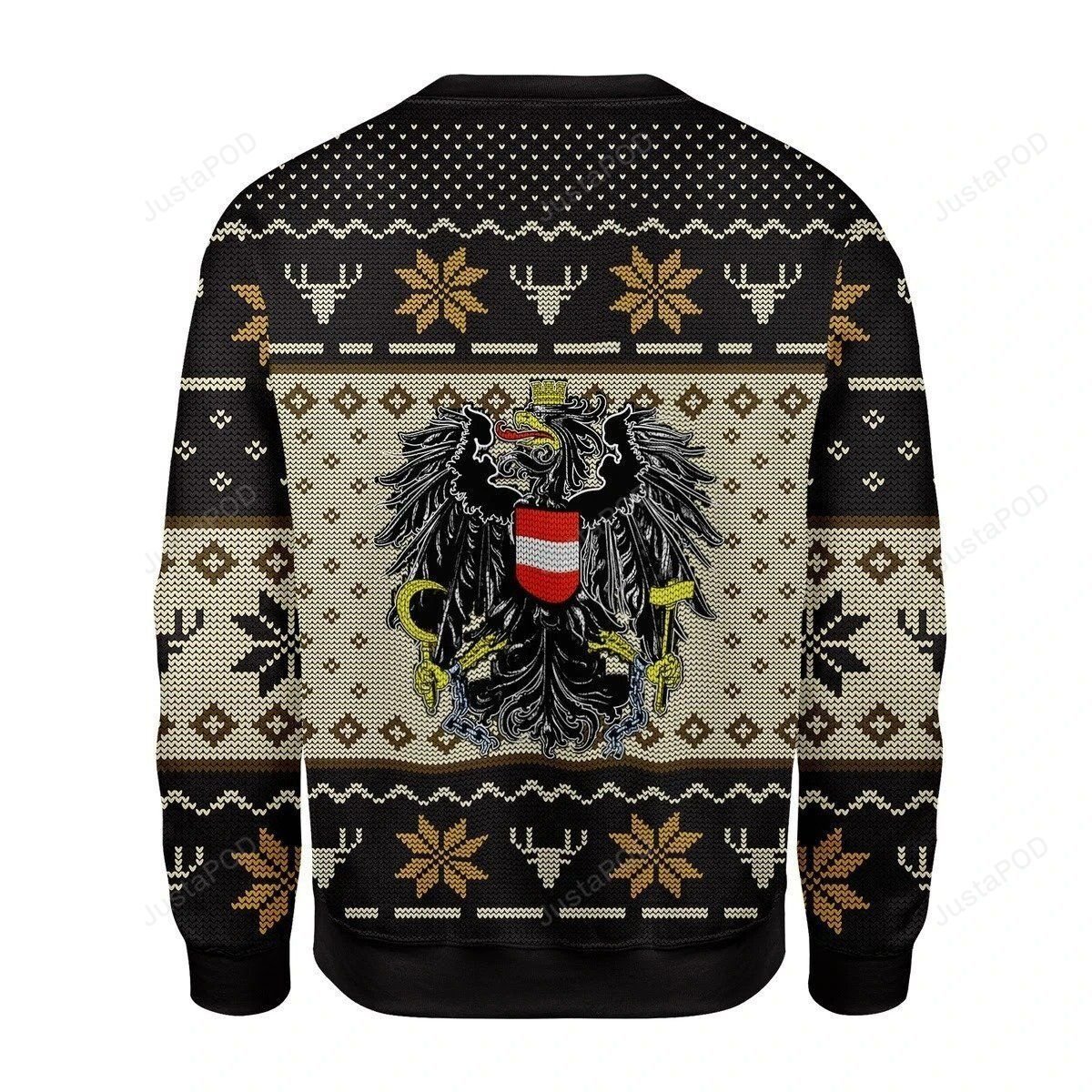 Coat of arms of Austria Black Christmas Ugly Sweater- Best Christmas Gifts 2023