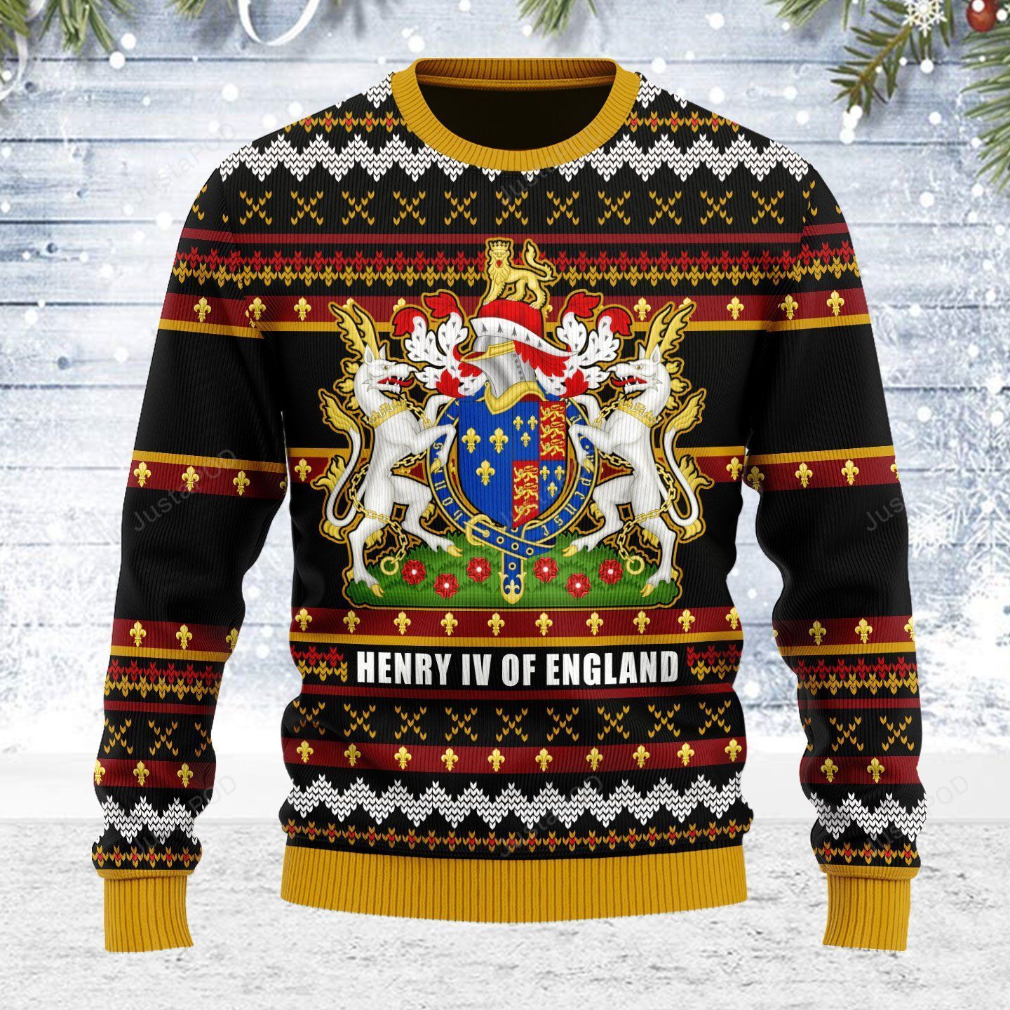 Coat of Arms of Henry VI of England Christmas Ugly Sweater- Best Christmas Gifts 2023