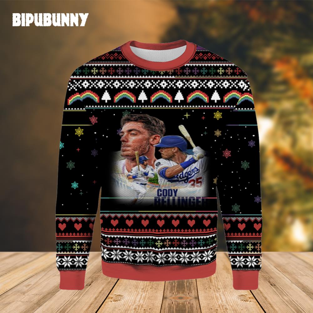 Cody Bellinger LA Dodgers Ugly Sweater- Best Christmas Gifts 2023