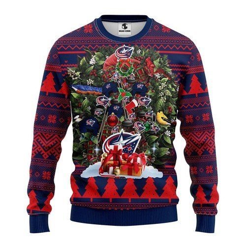 Columbus Blue Jackets Tree Christmas Ugly Sweater- Best Christmas Gifts 2023