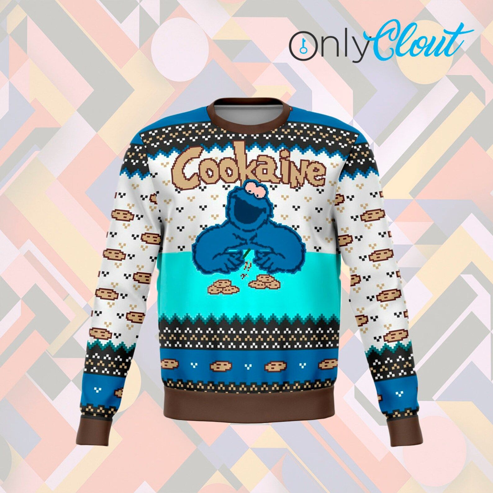 Cookaine Monster Women Christmas Ugly Sweater- Best Christmas Gifts 2023