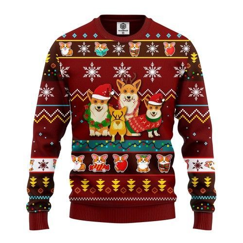 Corgi Family Christmas Ugly Sweater- Best Christmas Gifts 2023