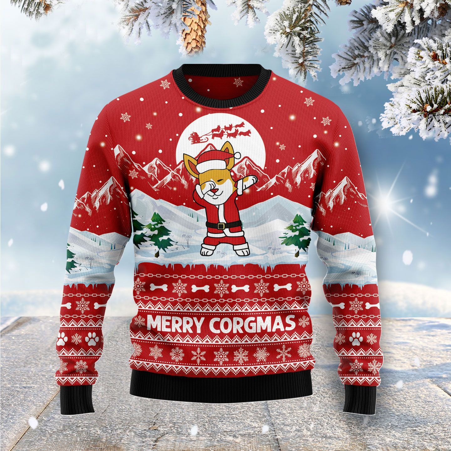 Corgi Merry Xmas Dab Christmas Ugly Sweater- Best Christmas Gifts 2023