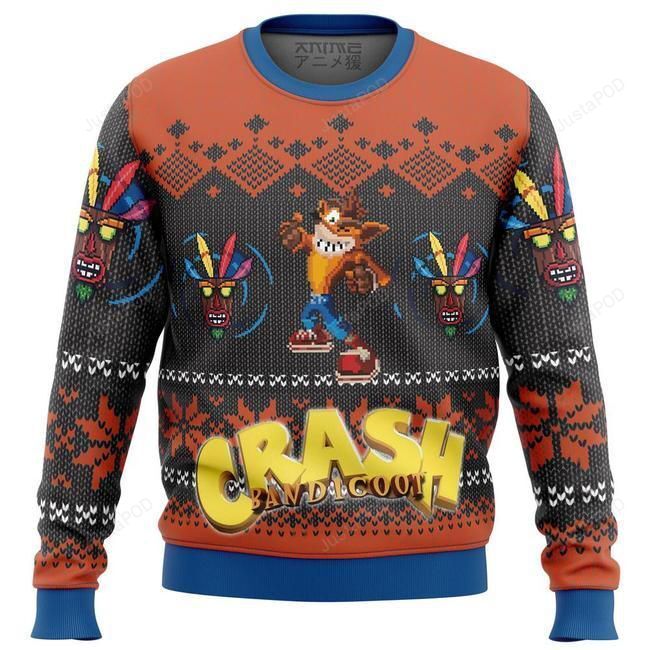 Crash Bandicoot Crash Christmas Ugly Sweater- Best Christmas Gifts 2023