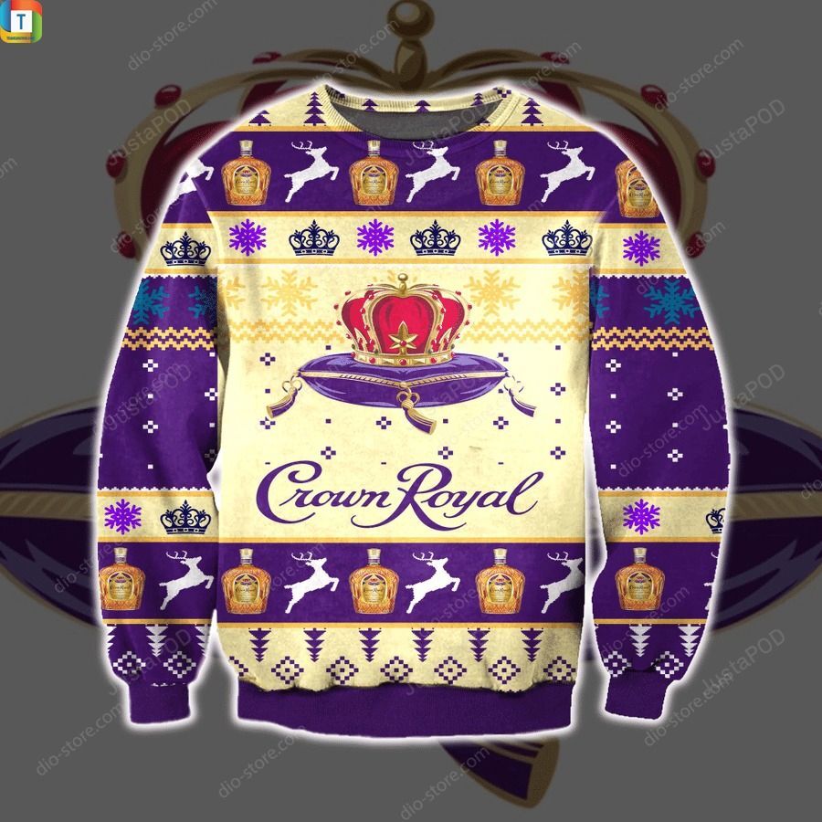 Crown Royal Whiskey Gifts Christmas Ugly Sweater- Best Christmas Gifts 2023