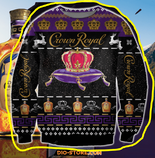 Crown Royal Whisky Christmas Ugly Sweater- Best Christmas Gifts 2023