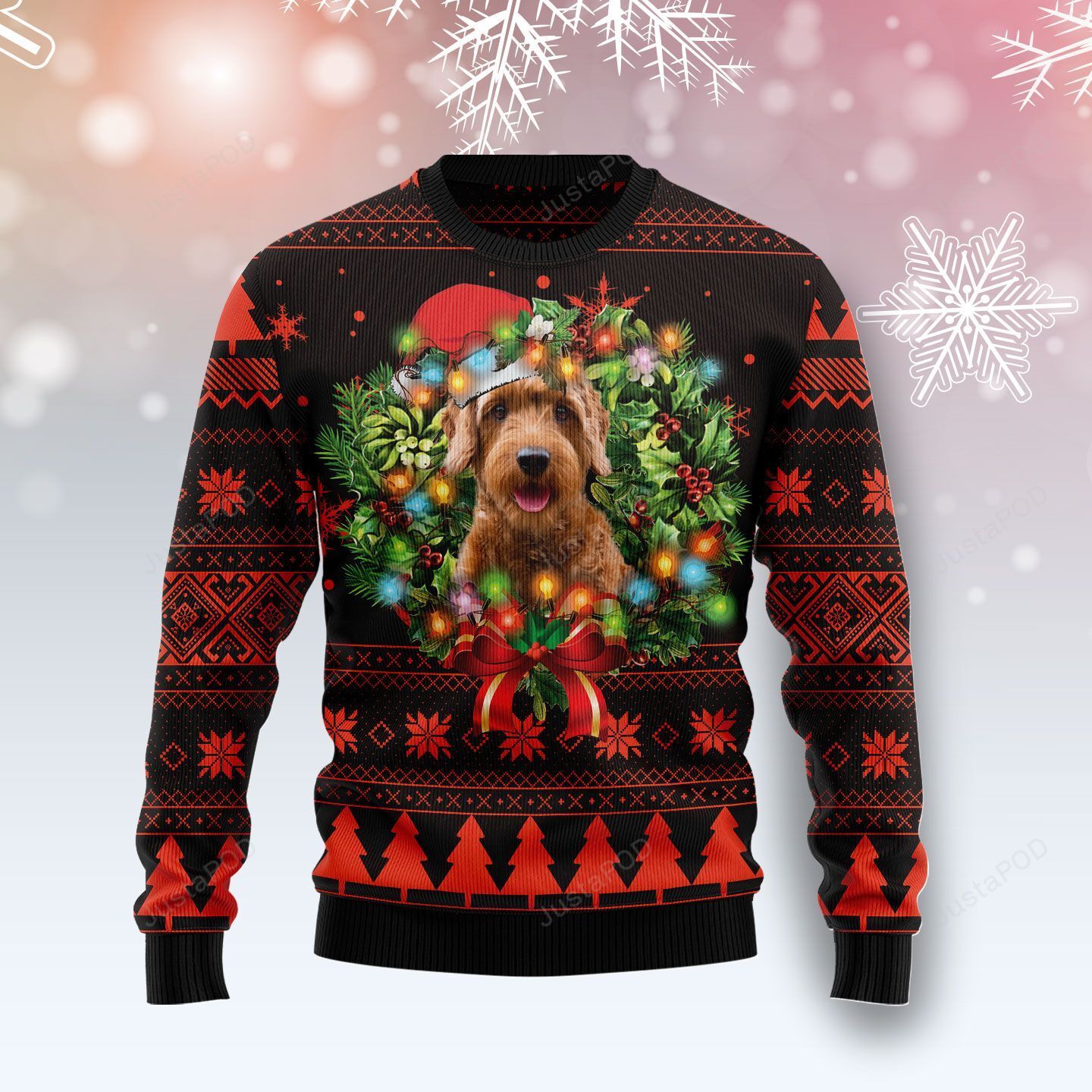 Cute Goldendoodle Dog Christmas Ugly Sweater- Best Christmas Gifts 2023