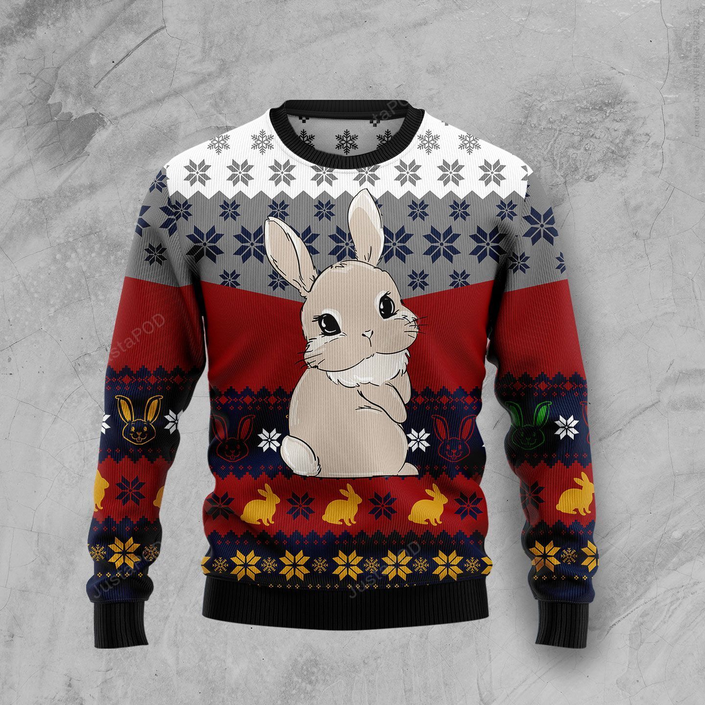 Cute Rabbit Christmas Ugly Sweater- Best Christmas Gifts 2023