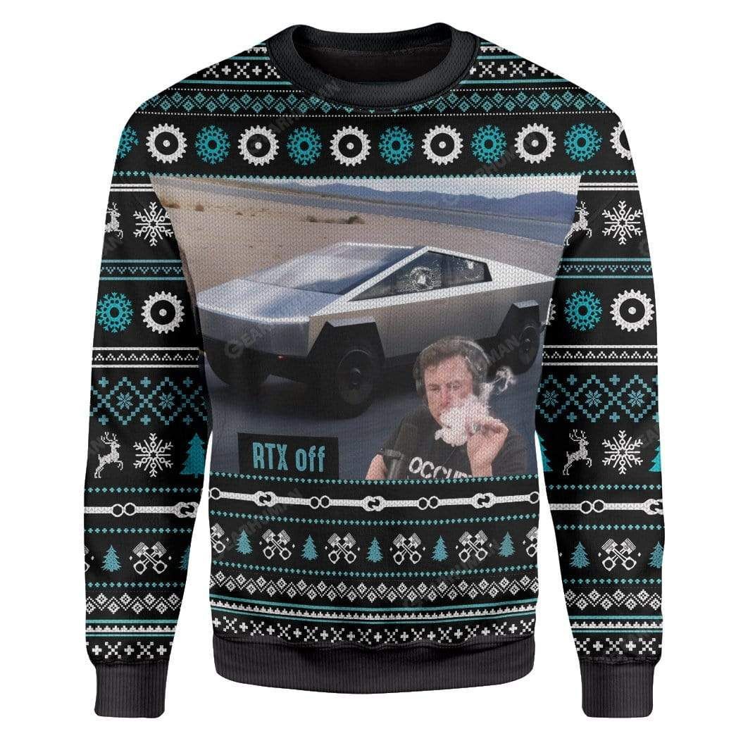 Cybertruck RTX On Off Christmas Ugly Sweater- Best Christmas Gifts 2023