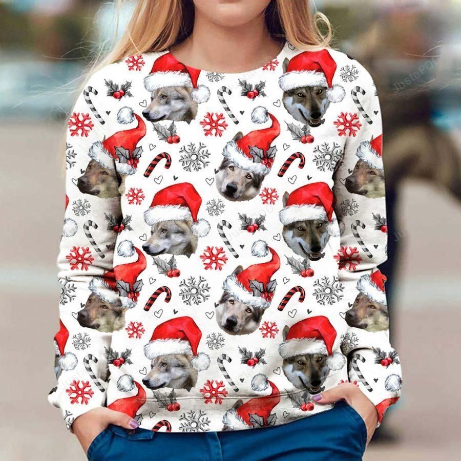 Czechoslovakian Wolfdog Christmas Ugly Sweater- Best Christmas Gifts 2023