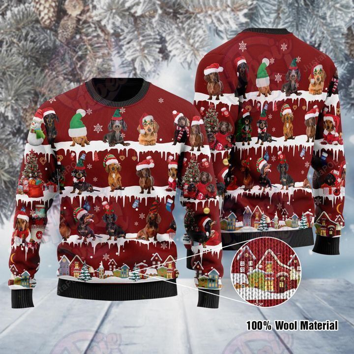 Dachshund Dogs Christmas Ugly Sweater- Best Christmas Gifts 2023