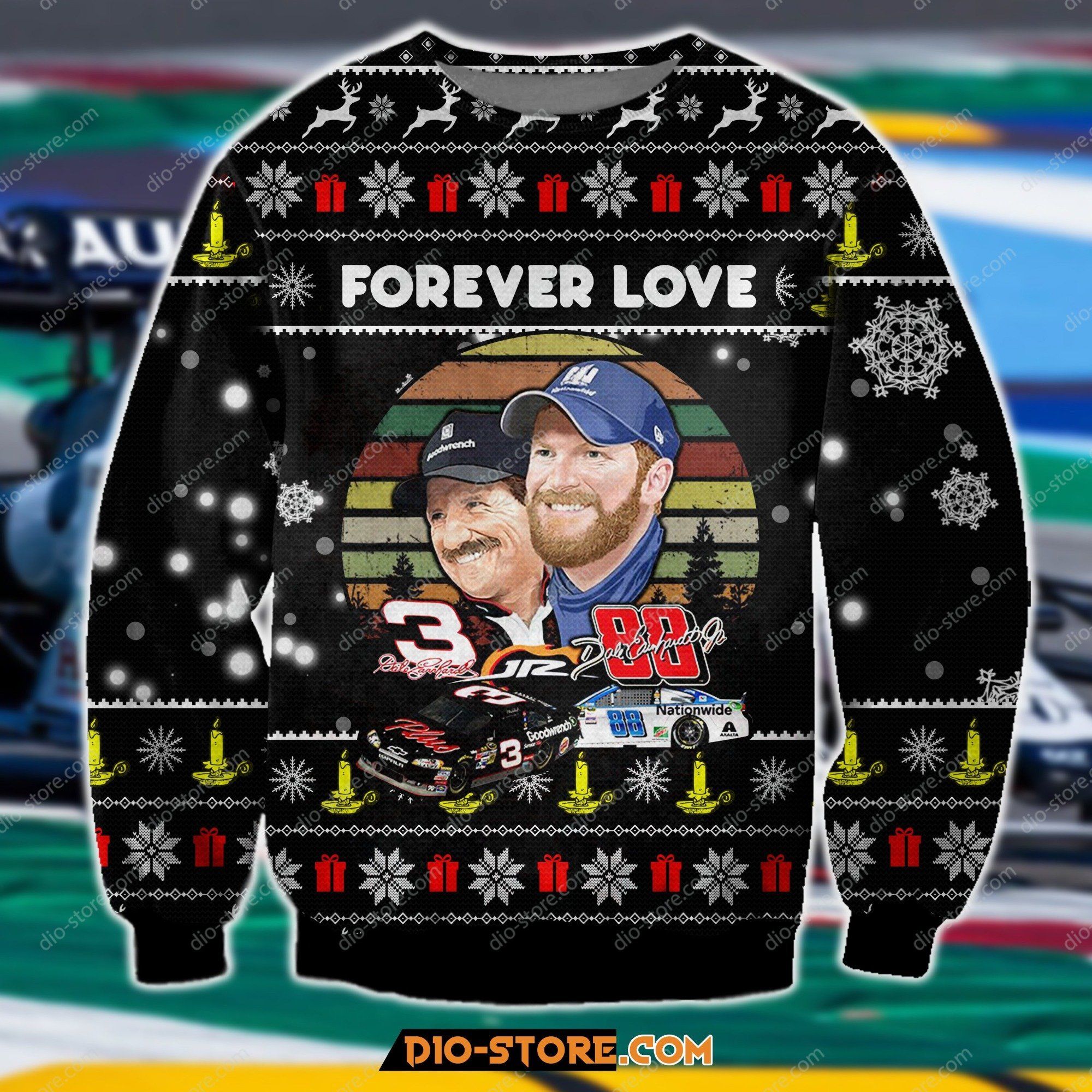 Dale Earnhardt Nascar Christmas Ugly Sweater- Best Christmas Gifts 2023