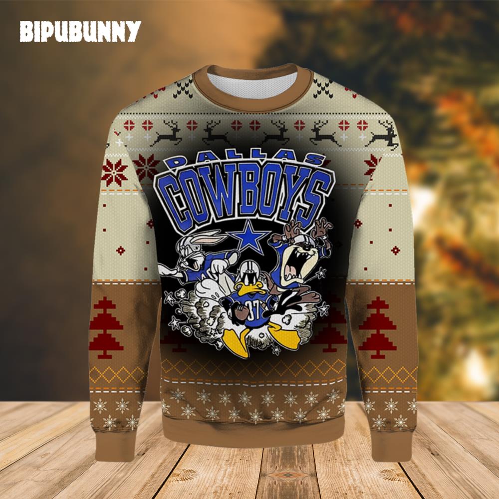 Dallas Cowboys Looney Tunes Ugly Christmas Sweater- Best Christmas Gifts 2023