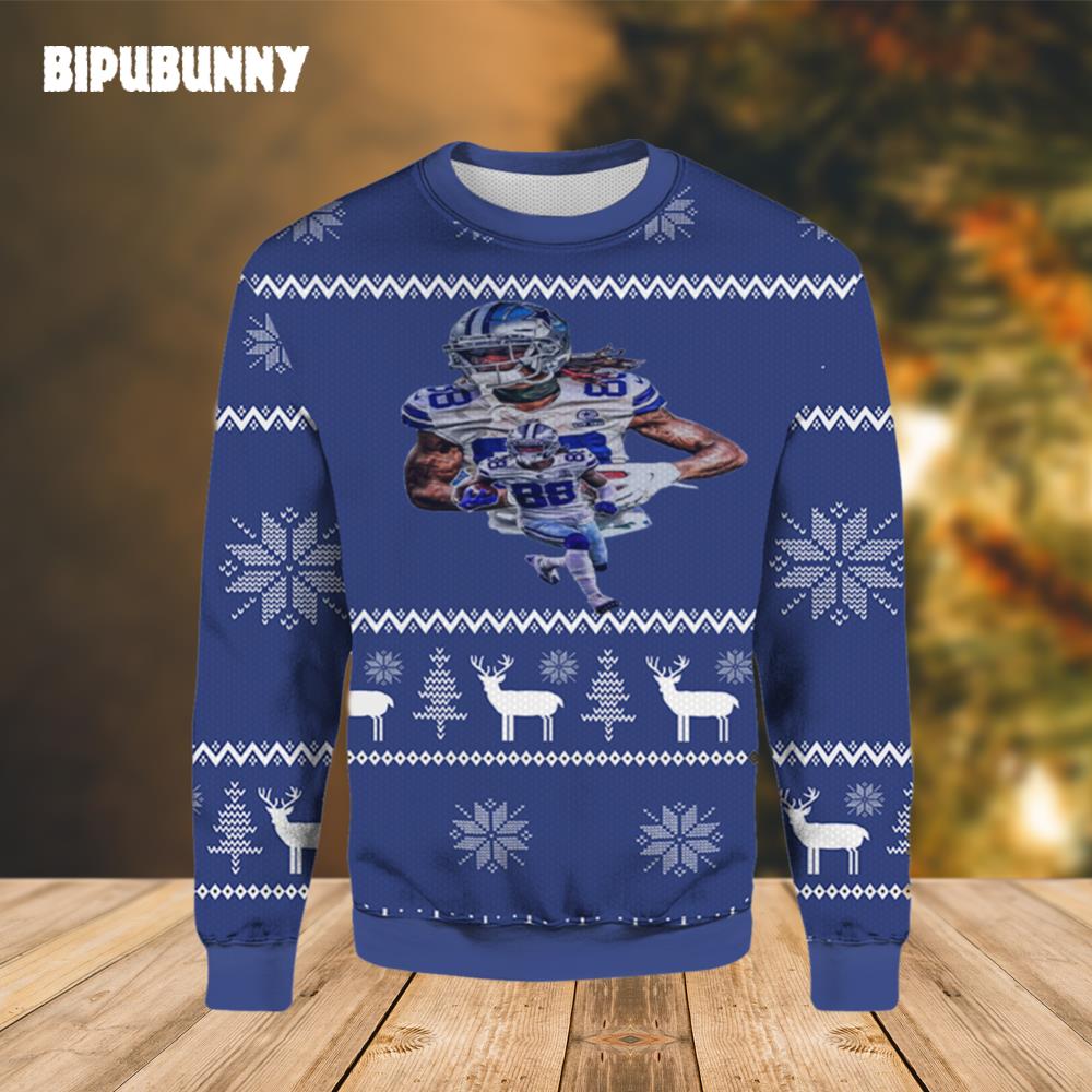 Dallas Cowboys Number 88 Ugly Christmas Sweater- Best Christmas Gifts 2023