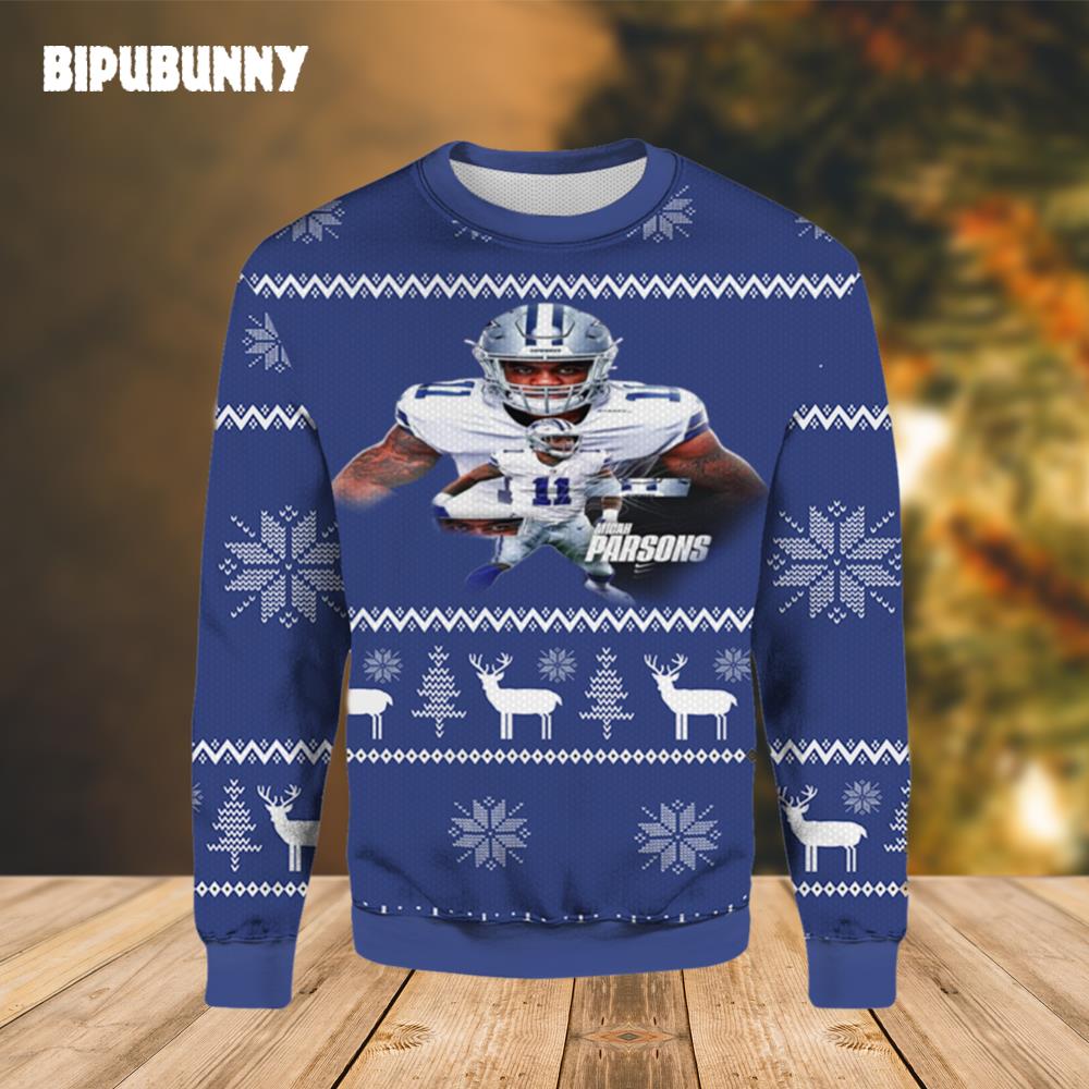 Dallas Cowboys Parsons Ugly Christmas Sweater- Best Christmas Gifts 2023