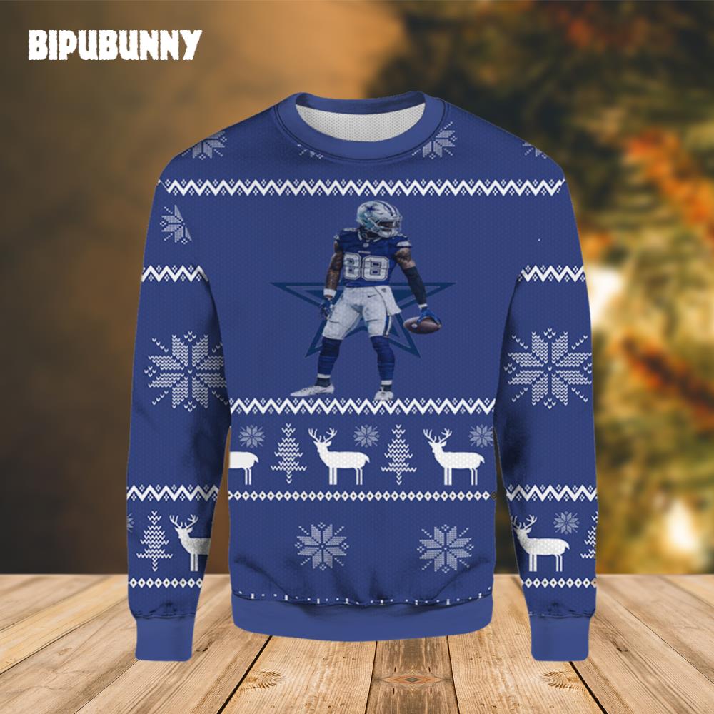 Dallas Cowboys WR CeeDee Lamb Ugly Sweater- Best Christmas Gifts 2023